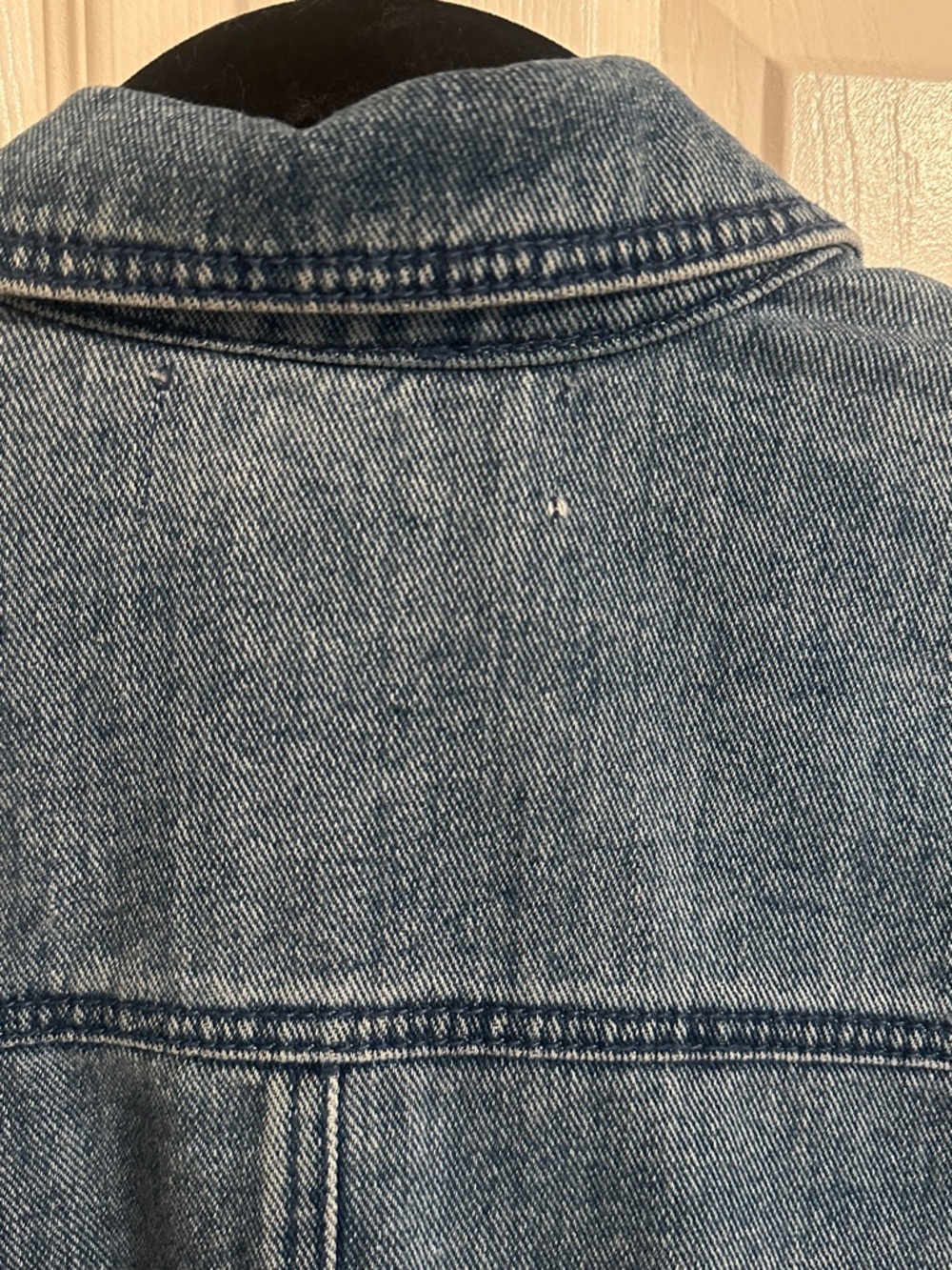 Gypsy Warrior Asymmetrical Full-Zip Denim Jean Jacket, Medium Blue Wash, Sz XL - Picture 16 of 16